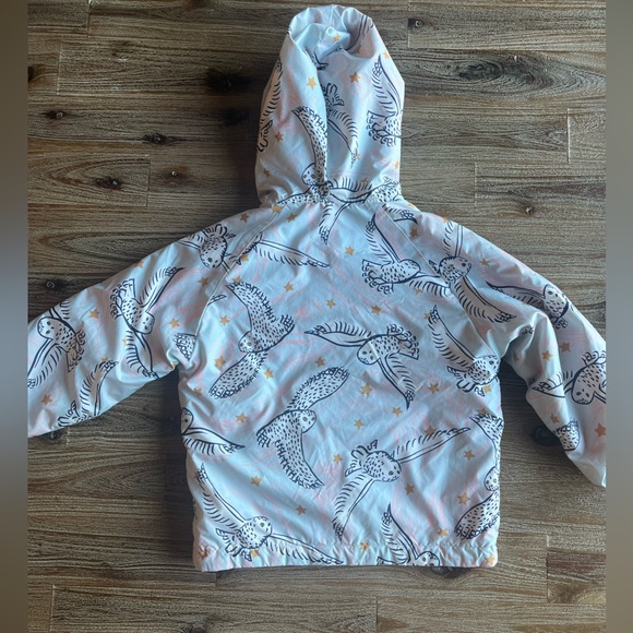 Patagonia Reversible Hooded Jacket Light Pink Owl 3T - Picture 4 of 12
